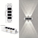 Luces solares para patio exterior (4 piezas/caja), luces de lavado de pared exterior, focos de paisaje para pared exterior de villa, luces decorativas de pared para ambiente