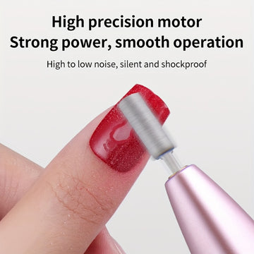 Polidor de uñas portátil, conjunto completo de polidores de uñas eléctricos con ruido estable visualizado y larga vida útil de la batería. Polidor de uñas portátil, adecuado para uso en casa y salón.