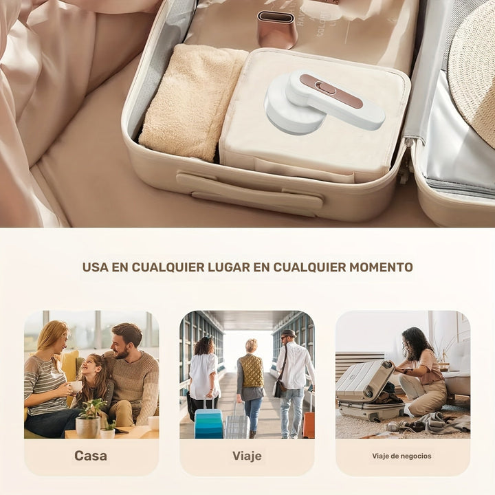 Depiladora de pelusas portátil recargable con cepillo de limpieza - Afeitadora de tela efectiva para ropa, muebles y alfombras - Elimina pelusas, bolitas y pelusa - Incluye cable USB