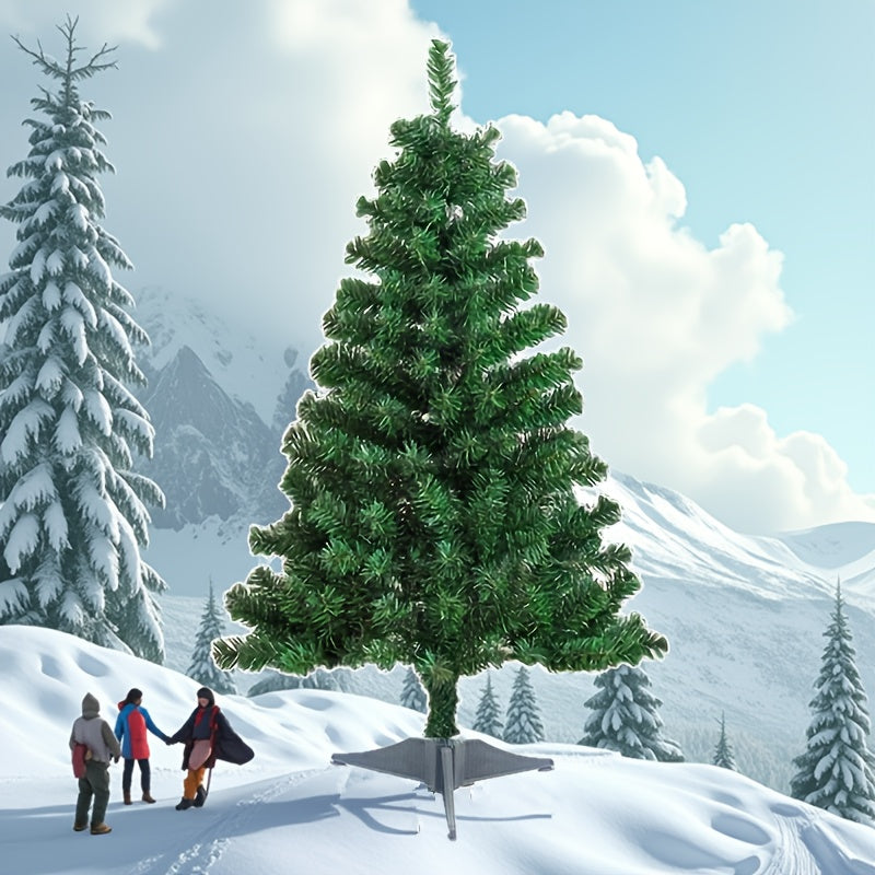 Árbol de Navidad Artificial de 120 cm - Diseño Realista de Abeto Verde, No Necesita Montaje, Perfecto para Decoración del Hogar y las Vacaciones, Plástico/Metal Duradero, Uso en Todas las Estaciones, Decoraciones de Navidad