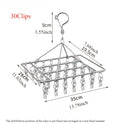 Perchero multipinzas de acero inoxidable para cortavientos, perchero pulido para secar calcetines de metal, pinza sólida gruesa para calcetines domésticos, perchero para secar ropa interior y calcetines en el balcón