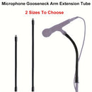Tubo de extensión de micrófono de gooseneck de metal flexible: 2 tamaños disponibles, 30 cm/11,81 pulgadas y 50 cm/19,68 pulgadas, rosca externa e interna de 3/8, adecuado para soportes de choque y soportes de micrófono