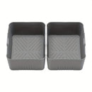2 Piezas de Bandejas Reutilizables para Freidora de Aire con Asas - Antiadherentes y Resistentes al Calor, Aptos para Lavavajillas, Ideales para Navidad, Halloween, Pascua y Acción de Gracias, Utensilios de Cocina Multifuncionales, Diseño Estriado, Mango