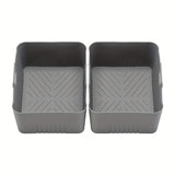 2 Piezas de Bandejas Reutilizables para Freidora de Aire con Asas - Antiadherentes y Resistentes al Calor, Aptos para Lavavajillas, Ideales para Navidad, Halloween, Pascua y Acción de Gracias, Utensilios de Cocina Multifuncionales, Diseño Estriado, Mango