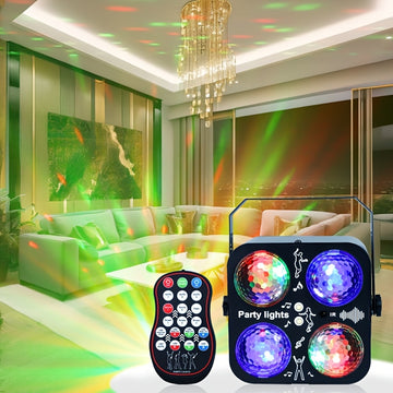 1PC luz de iluminación comercial, bola mágica de cristal para fiestas disco, DJ autónomo con control por voz, decoración ideal para karaoke, vacaciones y regreso a clases [con control remoto pero sin batería]