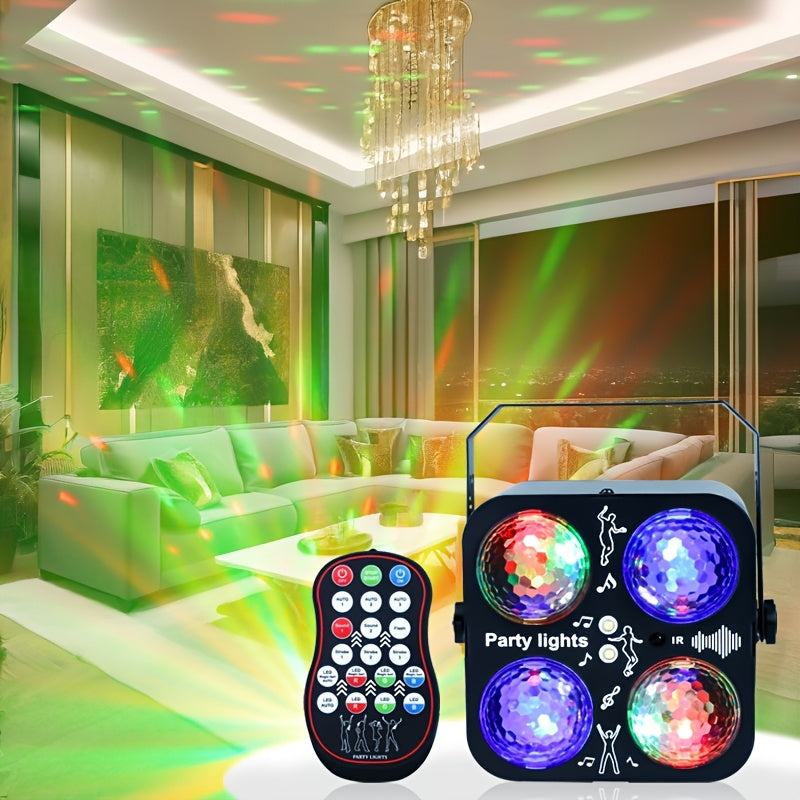 1PC luz de iluminación comercial, bola mágica de cristal para fiestas disco, DJ autónomo con control por voz, decoración ideal para karaoke, vacaciones y regreso a clases [con control remoto pero sin batería]