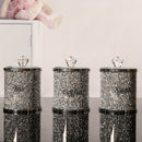 Conjunto de 3 Piezas de Tarros de Vidrio con Diamantes Brillantes para Dulces y Té - Impermeables, Tarros de Almacenamiento Multiusos para Granos de Café, Azúcar y Más, Baúles de Almacenamiento para la Organización del Hogar