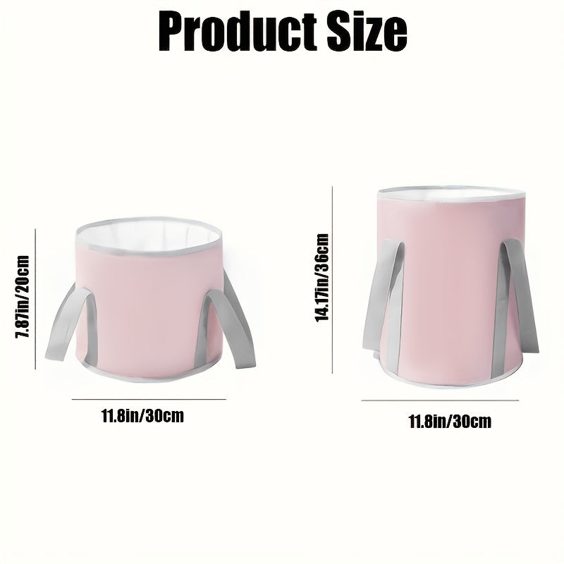 Bañera Portátil Plegable para Pie, Hogar y Viajes - Masaje con Burbujas, Mangos Ergonómicos, Sin Necesidad de Electricidad, Diseño Ligero y Duradero, Rosa y Gris