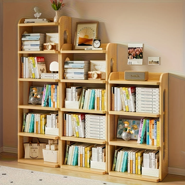 1 estante de suelo para el hogar independiente, pequeño y estrecho, que ahorra espacio, multiusos, con material de madera sólida, duradero, adecuado para sala de estar, dormitorio, estudio, etc., elección perfecta para el hogar.