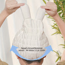 Lindo conjunto de falda de baño de oído de conejo de dibujos animados, incluyendo 1 gorra de pelo seco y 1 falda de baño, toalla de baño de niños de secado rápido suave, adecuada para niños con una altura de 80-120 cm