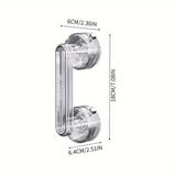 Asa de ventosa de plástico para baño, Barra de agarre multifuncional para ducha, Instalación sin taladrar, Compatible con áreas húmedas, Uso versátil para nevera de cocina, armario - 1 unidad