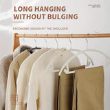 Juego de 20 Perchas Antideslizantes de Alta Resistencia con Felpa - Organizador de Ropa que Ahorra Espacio para Dormitorio, Armario, Guardarropa y Residencia Universitaria