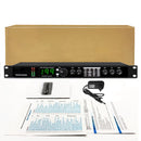 Procesador de audio XGeS con procesamiento de señal de 24 bits - Reverb digital profesional, ecualizador, efectos de micrófono, DSP programable con fuente de alimentación de 110-130V, carcasa de aleación negra, enchufe estadounidense | Procesamiento de s