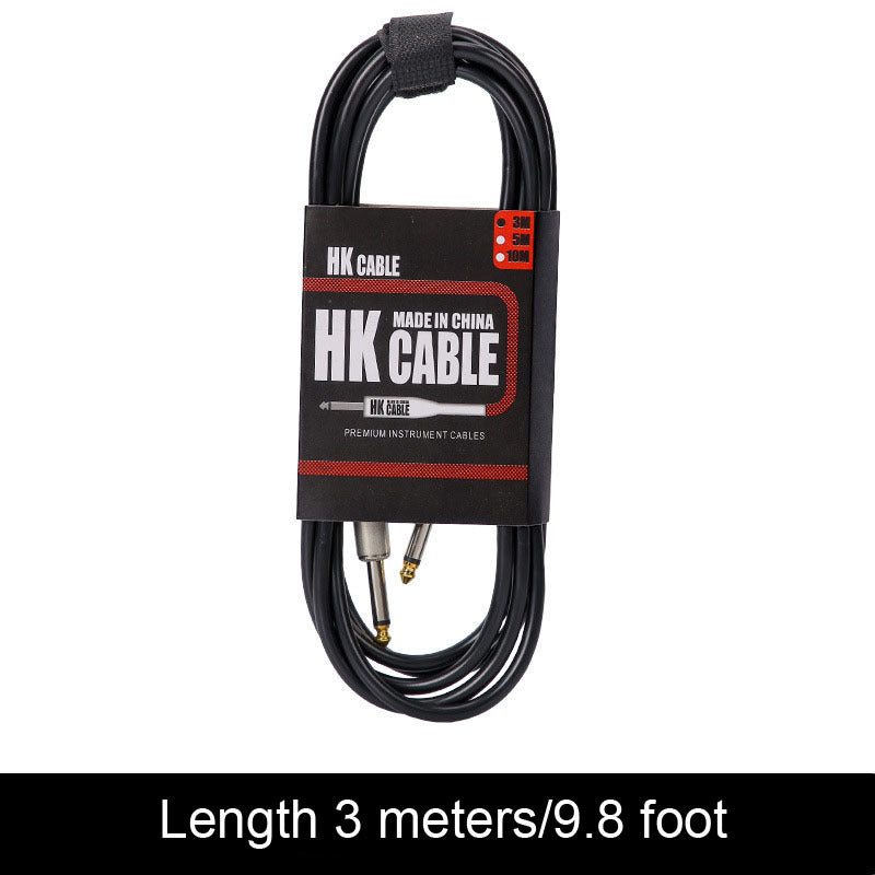 Cable para guitarra eléctrica de 6.5 mm (1/4''), cable mono blindado sin ruido para bajo, piano digital y batería, cable de audio de cobre puro macho a macho, para instrumentos musicales electrónicos, conexión a amplificadores de audio