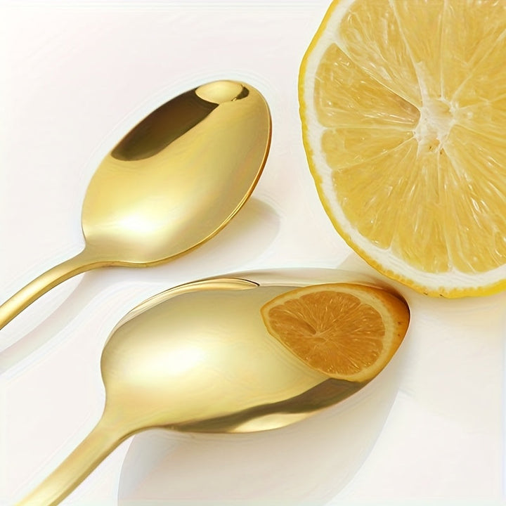 Juego de cubiertos de acero inoxidable de 4/24 piezas con caja de madera, de alta calidad, pulido al espejo, apto para lavavajillas, adecuado para restaurantes, cocinas y camping.