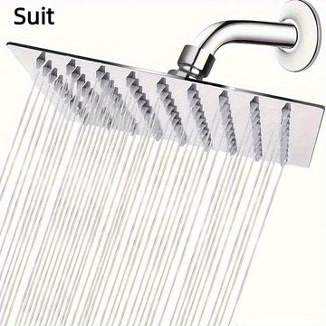 Juego de Ducha de Acero Inoxidable con Barra Larga - Rociado de Lujo a Presión Alta para una Experiencia Imparable, Diseño Cuadrado y Ahorro de Agua, Mejora Estilosa para tu Baño