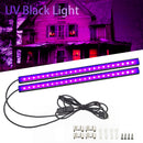 2 piezas/4 piezas de lámpara de tira LED negra de 12 pulgadas USB para dormitorio, pintura fluorescente, póster, fiesta, resplandor en la oscuridad, Halloween