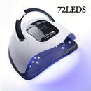Secador de uñas de 72 LED con pantalla táctil, 4 niveles de brillo ajustables - Sensor automático, sin alcohol, funcionamiento con enchufe 110-240V - Ideal para uso en salones de manicura y pedicura, herramientas para arte de uñas