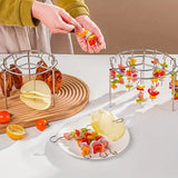 1 Juego de Pinchos para Freidora de Aire, BBQ DIY con 24 Palitos para Carne y Verduras, Sin Necesidad de Voltear, Accesorios Compatibles con Freidora de Aire, Horno y Olla a Presión