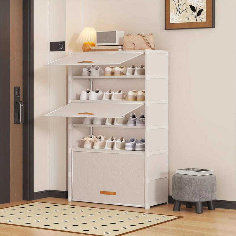 Armario de almacenamiento de zapatos metálico de varias plantas UDEAR, organizador contemporáneo de pie para hogar, aula, oficina, cocina - No requiere ensamblaje, estante de almacenamiento duradero de múltiples usos, organizador de almacenamiento de zap