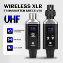 Microfono sin varillas profesional UHF, sistema de micrófonos recargable USB, con ganancia de audio incorporada, calidad de sonido HD sin pérdidas, función de cambio 48/0V en un solo botón, compatible con micrófonos dinámicos y condensadores