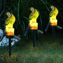Estatuilla de Loro Solar en Resina con Luz LED para Exteriores - Adorno de Jardín y Paisaje con Estaca para Suelo