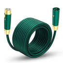 Cable XLR macho a hembra Nuosiya, 1 unidad, cable balanceado de 3 pines con conectores dorados, ideal para micrófonos, amplificadores, DMX 512, mezcladoras - 6.6 m (21.7 pies) de largo, para grabación y presentaciones en vivo, equipo de sonido en vivo |