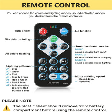 Ilumina Tu Fiesta Con Luces De DJ Con Control Remoto: 7 Modos, Bola De Luz De Discoteca RGB, Lámpara Estroboscópica Y Más.