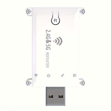 Extensor de Wi-Fi Mejorado por OEKE de 1200Mbps - Cobertura de Señal Superior, Desplazamiento Sin Interrupciones, Conectar y Usar, ¡Amplíe Fácilmente su Red Inalámbrica!