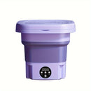 Mini Lavadora Plegable Cop Rose de 8L con Acabado Suave - Compacta y Versátil para el Hogar y Viajes de Negocios, Ideal para Prendas Delicadas, Calcetines y Ropa, Operación Silenciosa, Bajo Consumo de Energía, Enchufe Estadounidense, Lavadora Portátil