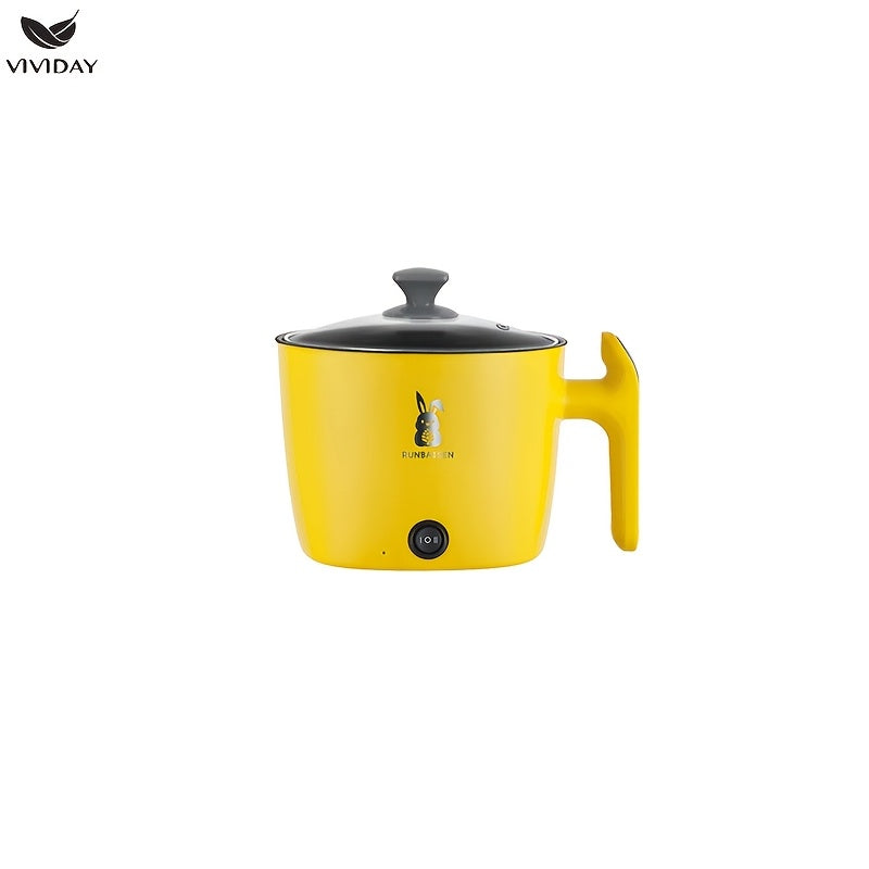Olla eléctrica, olla eléctrica doméstica, olla eléctrica multifuncional de cocina, olla eléctrica de dormitorio, mini olla eléctrica, cocinero de arroz pequeño y ligero, olla eléctrica instantánea, regalo de vacaciones, Navidad
