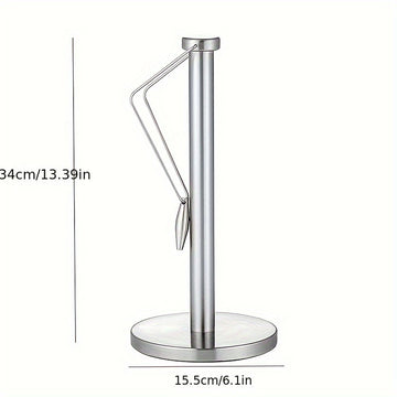 Soporte para toallas de papel de cocina Akimbo de acero inoxidable, soporte para rollos de papel higiénico de estilo europeo para baño