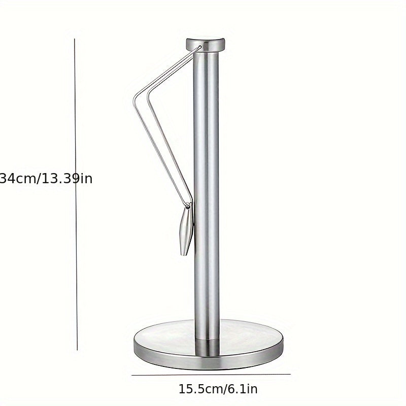 Soporte para toallas de papel de cocina Akimbo de acero inoxidable, soporte para rollos de papel higiénico de estilo europeo para baño