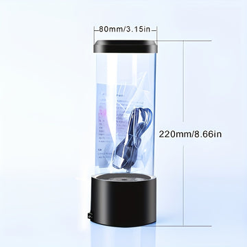 1 lámpara de medusa, luz estilo acuario para un ambiente relajante, interruptor de un solo toque, adecuada para decoración del hogar o la oficina, regalo de vacaciones.