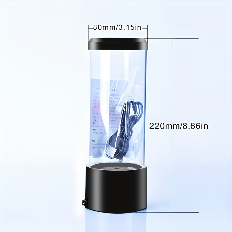 1 lámpara de medusa, luz estilo acuario para un ambiente relajante, interruptor de un solo toque, adecuada para decoración del hogar o la oficina, regalo de vacaciones.
