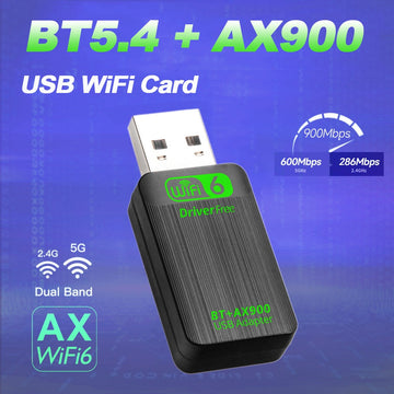 Nuevo adaptador WiFi 6 AX900 USB 2 en 1, cifrado, doble banda 2,4G y 5GHz, receptor inalámbrico de red WiFi USB, sin necesidad de arranque.