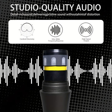 Nuevo micrófono inalámbrico E845, Micrófono profesional con conector de 6,35 mm, ideal para karaoke, transmisión en vivo, estudio de grabación de voz, sonido de alta fidelidad, diseño de metal elegante, compatibilidad plug & play