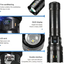 1 linterna grande Lantile - cuatro modos de velocidad, puerto Type-C, zoom ajustable, 1500 lúmenes y batería de 3200mAh, ideal para trabajos nocturnos, reparación de vehículos, pesca, patrullaje y más actividades