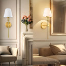 2pcs 2pcs lámpara de pared industrial retro con pantalla de tela blanca, simple y moderna compatible con bombillas E26/E27, adecuada para iluminación comercial en dormitorios, salas de estudio, salas de estar, comedores, cafeterías, etc. (bombilla no inc