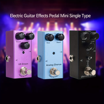Pedal de efecto para guitarra eléctrica con sobreimpulso extremo, distorsión americana, coro analógico, DC 9V, bypass verdadero con cable de aumento de 5V a 9V USB.
