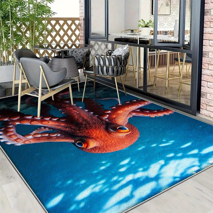 Alfombra de Terciopelo 852g/m² para Exteriores, Lujo Suave y Ligero con Diseño Francés en Crema - Elegancia Floreciente para Vida de Alta Gama, Lavable a Máquina, Decoración Moderna y Lujosa para Camping o Cocina con Estampado Floral Gris