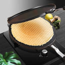 SHAON 1pc Sartén para Waffles de Mango Largo Antiadherente - Resistente a Arañazos y Óxido, Ideal para Cones de Helado DIY, Gofres, Pasteles - Fácil de Limpiar, Adecuado para Cocinas Domésticas y Comerciales, Equipo de Cocina Moderno, Superficie Easyclea