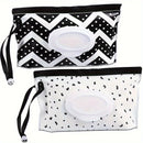 Juego de 2 cajas para toallitas, bolsa reutilizable para toallitas portátil, dispensador de toallitas, porta toallitas de viaje, regalos para Navidad y Halloween