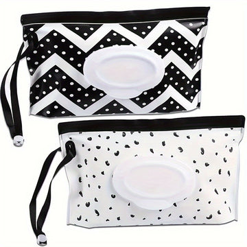Juego de 2 cajas para toallitas, bolsa reutilizable para toallitas portátil, dispensador de toallitas, porta toallitas de viaje, regalos para Navidad y Halloween