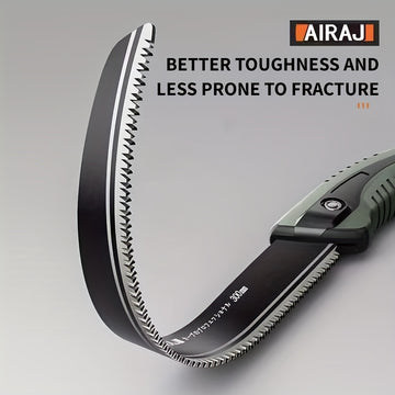Serra manual AIRAJ para carpintería, corte rápido de acero con metal y plástico, no requiere batería, ideal para camping y uso al aire libre, incluye funda de protección para la cintura