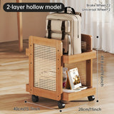 Estantería Móvil con Ruedas, Capa de Almacenamiento y Partición Anticaída