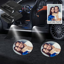 Fotos personalizadas según tus preferencias, varios colores y estilos, personalización avanzada de 2/4 conjuntos, adecuados para todas las luces de bienvenida de puertas de coche, sin batería, puede soportar la personalización de fotos, regalos de vacaci