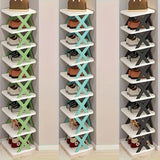 Zapatero alto y estrecho, organizador de zapatos para entrada, zapatero sólido ahorrador de espacio, ideal para armarios, puertas, garajes, salones, nuevo zapatero pequeño y delgado para entradas, gabinete de zapatos sencillo para hogar