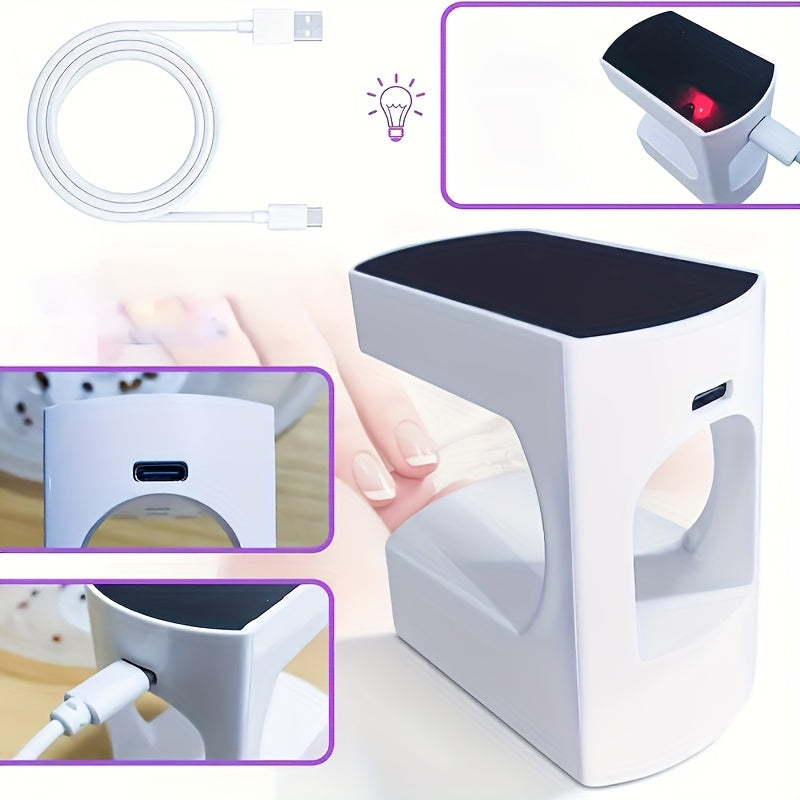 Lámpara LED para uñas, secador de uñas portátil mini con temporizador, alimentado por USB, para uñas de gel, secado rápido, herramienta de diseño de uñas DIY
