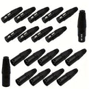 5 pares de conectores de cable de micrófono XLR DMX 3 pines - Masculino a femenino, enchufe en forma de serpiente para conexión de audio, construcción duradera de hierro, no cargado, acabado de soldadura, ideal para actuaciones en vivo y grabación, conec